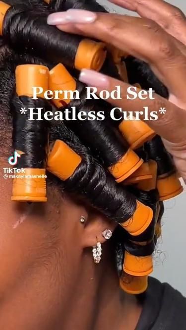 Natural Hair Perm Rods, Roller Set Natural Hair, Perm Rod Set, Flexi Rods, Curly Hair Videos, Quick Natural Hair Styles, Perm Rods, 4c Natural, 4c Natural Hair