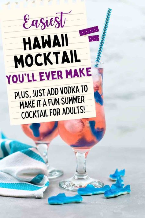 Ocean Theme Party Ideas, Alcoholic Drinks For Summer, Non Alcoholic Drinks For Summer, Ocean Birthday Theme, Punch Recipes Non Alcoholic, Pirate Drinks, Blue Hawaiian Punch, Surf Nursery, Adorable Shark