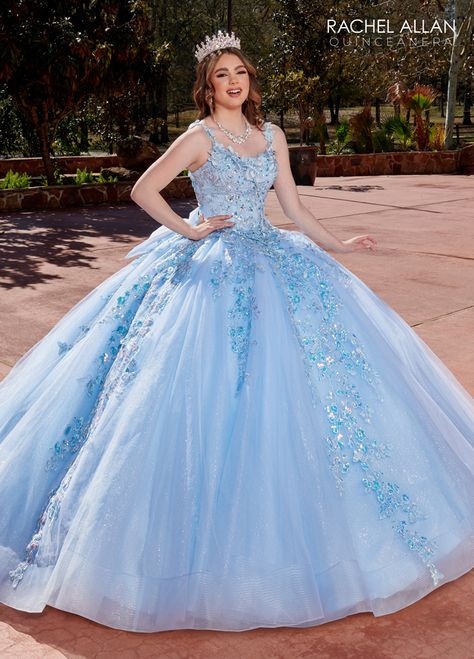 Butterfly Quinceanera Dress, Blue Quince Dress, Light Blue Quinceanera Dresses, Blue Quince, Butterfly Applique, Debutante Ball, Quinceanera Dresses Blue, Quince Dress, Prom Dress Plus Size