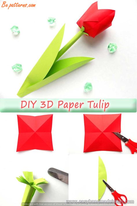 Paper Flowers For Kids, Rose Crafts, Easy Paper Flowers, Paper Wall Hanging, Tutorial Ideas, Paper Flower Crafts, Wall Hanging Crafts, How To Make Paper Flowers, Paper Flowers Craft