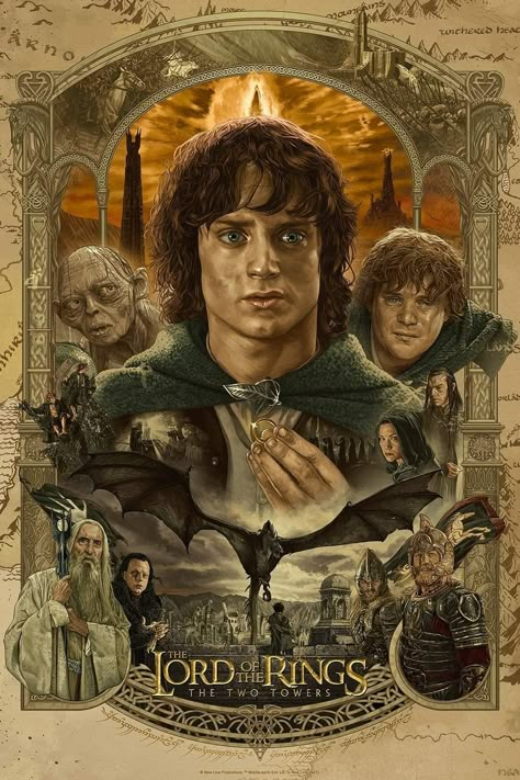 Two Towers, Middle Earth Art, Tolkien Books, Film Vintage, Desenhos Gravity Falls, Frodo Baggins, Lotr Art, Tolkien Art, The Two Towers