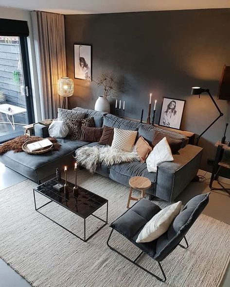 living room decor, home design Cosy Living, Cosy Living Room, Living Room Decor Modern, Living Room Decor Apartment, Living Room Inspo, Apartment Living Room, Design Case, Living Room Inspiration, Apartment Living