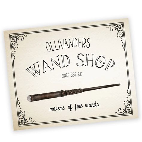 Ollivanders Wand Shop (Harry Potter) Olivanders Wand Shop Sign Free Printable, Ollivanders Wand Shop Sign, Harry Potter Candy Printables, Olivanders Wand Shop Sign Printable, Ollivanders Wand Shop Printable, Olivanders Wand Shop Printable, Olivanders Wand Shop Sign, Harry Potter Wand Shop, Olivanders Wand Shop