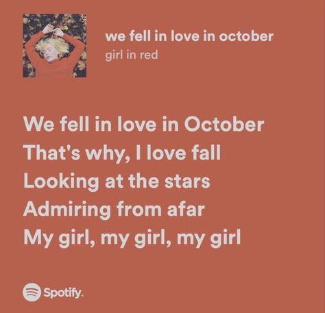 We Feel In Love In October Aesthetic, October Passed Me By Lyrics, We Fell In Love In October Spotify Lyrics, We Fall In Love In October Lyrics, Girl In Red We Fell In Love In October, We Fell In Love In October Spotify, We Fell In Love In October Lyrics, We Fall In Love In October, We Fell In Love In October Aesthetic