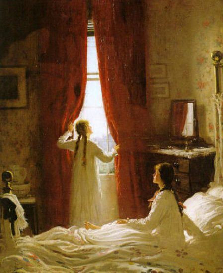 Master Art, Victorian Paintings, Rennaissance Art, Historical Painting, Looking Out The Window, Old Paintings, Victorian Art, Romantic Art, Beautiful Morning