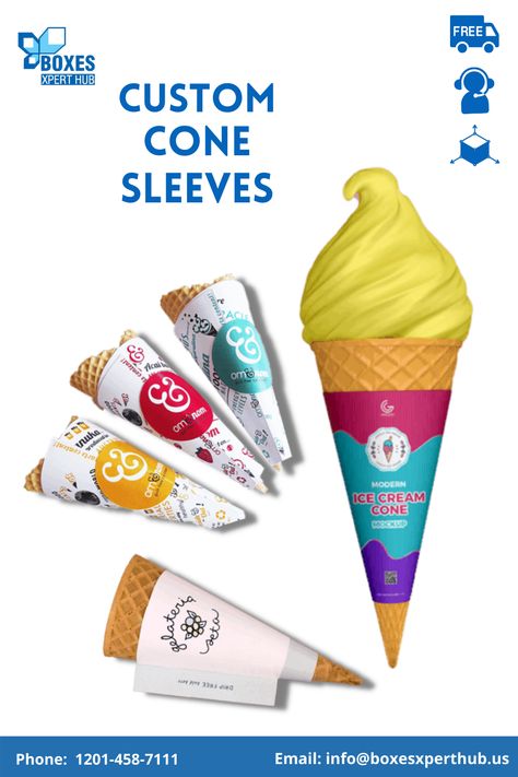 Cone Wrappers, Key Visual, Ice Cream Cones, Funky Design, Sleeve Packaging, Beautiful Fonts, Styled Stock, Food Packaging, Graphic Image