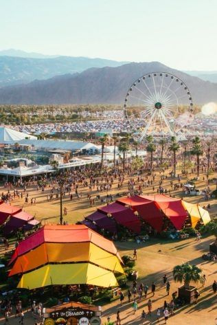 Coachella Festival Decoration, Festival Architecture, Reuse Water Bottles, Desert Music Festival, Coachella Chic, Teacher Appreciation Lunch, Miami Vice Theme, Coachella Theme Party, Coachella 2020