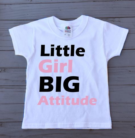 Excited to share the latest addition to my #etsy shop: little girl big attitude toddler shirt - kids shirt - cute shirt - girls tshirt http://etsy.me/2D9hy5b #clothing #children #girl #birthday #christmas #cuteshirt #girlsshirts #littlegirl #bigattitude Text Fails, Minion Funny, Parenting Funny, Kids Humor, Girls Tshirt, Funny Kids Shirts, Shirt Quotes, Fails Funny, Cute Shirt Designs