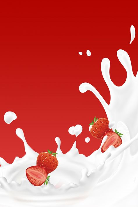 Supermarket Yogurt Promotion Poster Background Material Drink Poster Design, Freeze Strawberries, Strawberry Smoothie Recipe, Yogurt Drink, Ice Cream Poster, Drink Poster, Plan Image, Cake Strawberry, Desain Buklet