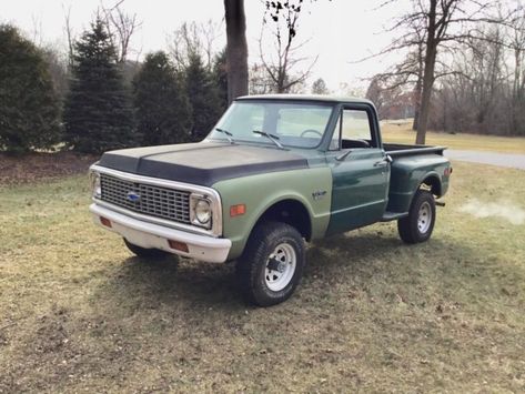 needs work 1972 Chevrolet C10 Shortbed Stepside vintage for sale Vintage Trucks For Sale, C10 For Sale, Cross Country Trip, Chevrolet C10, Transport Companies, The Right Stuff, Gm Trucks, Transfer Case, Vintage Trucks