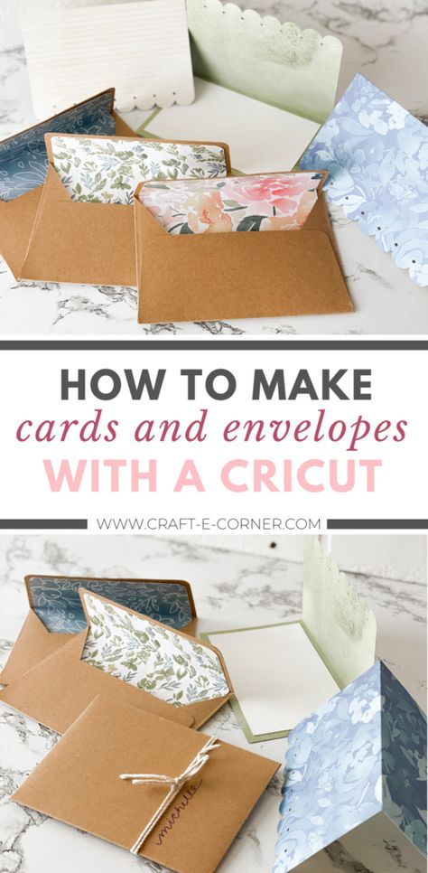 How to Make Cards with a Cricut // Cricut DIY Project — Craft-e-Corner Cricut Craft Gift Ideas, How To Make A Gift Card, Making Cards With Cricut Explore Air 2, Cardstock Projects For Cricut, Paper Cricut Crafts, Card Making Cricut, Cricut Maker Gift Ideas, Unusual Cricut Projects, Cricut Projects Beginner Cardstock