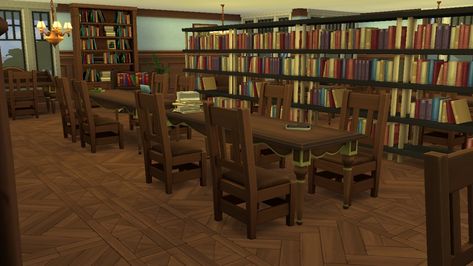 Designed by me Bloxburg School Bathroom, Bloxburg School Interior Ideas, Library Bloxburg, Bloxburg Library Ideas, Bloxburg Library, Sims 4 Library, Bloxburg Nyc, City Bloxburg, Bloxburg Cafe