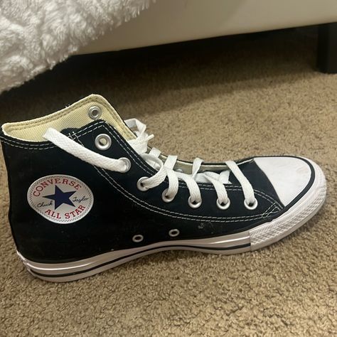 Very New And Never Worn! Let Me Know If You Have Questions Chuck 70 Converse, Converse Chuck 70 High Top, Converse Chuck Taylor Ii, Navy Converse, Converse Slip On, Galaxy Shoes, Converse Classic, Black High Top Converse, Black Converse