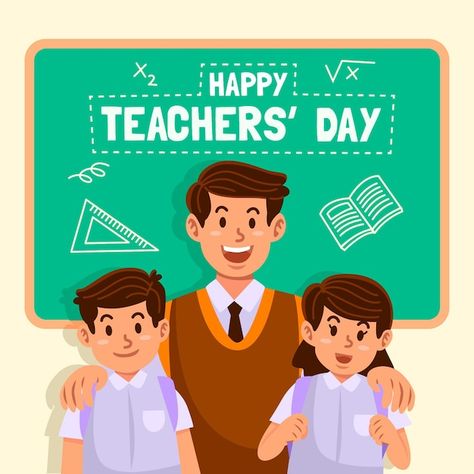 Teachers Day Illustration, Teachers Day Drawing, Classroom Bulletin Boards Elementary, Teachers Day Celebration, Teachers Day Poster, Teachers Day Greetings, Printable Paper Patterns, World Teacher Day, Certificate Design Template