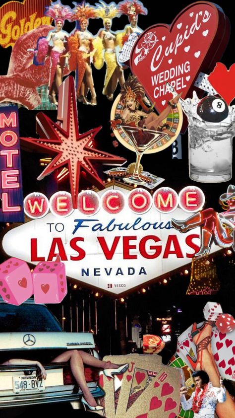 Vegas Las Vegas america aesthetic wallpaper America Aesthetic Wallpaper, America Aesthetic, Las Vegas Outfit, Old Vegas, Colorful Room Decor, Travel Collage, American Bars, Champagne Tower, Vegas Outfit