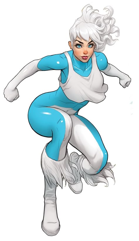 David Nakayama Art, Ice Dc Comics, Ice Superhero, Invisible Woman Marvel, Ice Dc, Superhero Female, David Nakayama, Dc Comics Series, Super Powers Art