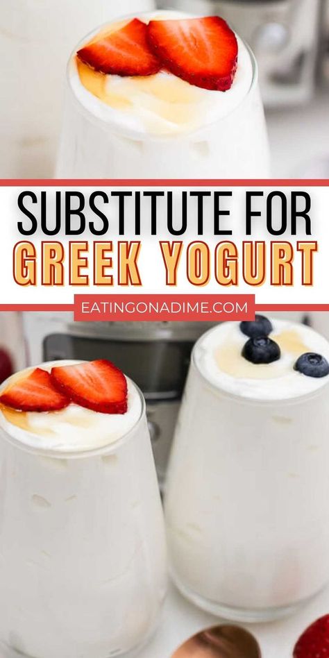 Yogurt Substitute, Homemade Salad Dressings, Greek Yogurt Smoothie, Almond Milk Yogurt, Cooking Substitutions, Dairy Free Alternatives, No Rise Bread, Dairy Free Yogurt, Cooking 101