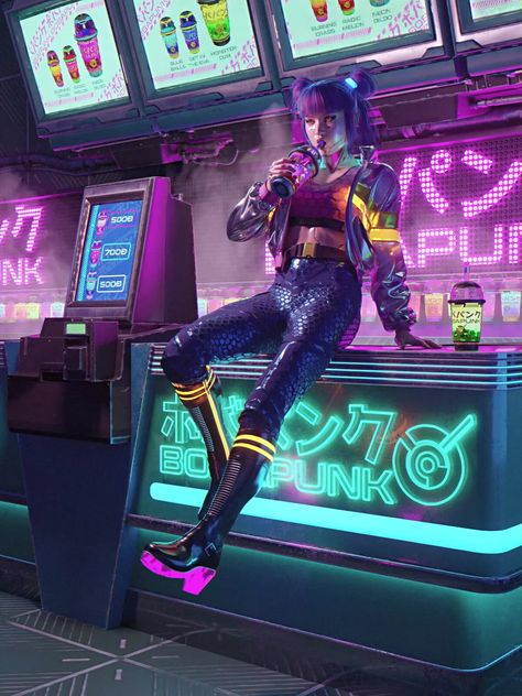 Cyberpunk Fashion Neon, Cyberpunk Art Girl, Cyberpunk Mode, Estilo Cyberpunk, 3d Karakter, Art Cyberpunk, Cyberpunk Rpg, Neon Noir, Les Winx