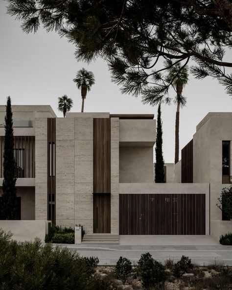 Minimalist House Exterior Design, Minimalist House Exterior, Beige House Exterior, Villa Facade Design, Modern Exterior House, Modern Exterior Design, Home Exteriors, Facade Architecture Design, Modern Villa Design