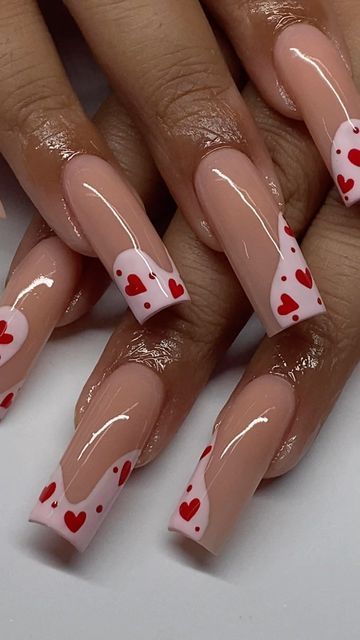 Nail Art Cute, Vday Nails, Valentines Day Nails, Red Valentine, February Nails, Valentine Nails, Nail Designs Valentines, Thanksgiving Nails, Unique Acrylic Nails