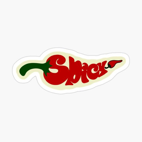 Spicy Chilli Pepper by thesecurvylines | Redbubble #redbubble #stickers #food #spicy #chilli #pepper #vegetables #illustration #digitalart #glossy #aesthetic #retro #vintage #font #textoutline #design Chili Pepper Aesthetic, Chilli Aesthetic, Chili Aesthetic, Chilli Logo Design, Food Stickers Aesthetic, Chili Drawing, Chilli Illustration, Spicy Stickers, Chili Illustration