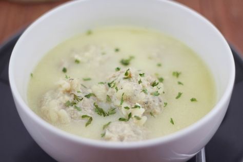 Avgolemono Sauce Greek Meatballs Recipe, Egg Sauce, Greek Meatballs, Veal Recipes, Food For Special Event, Meatball Soup, Greek Cooking, Lemon Sauce, Mediterranean Dishes