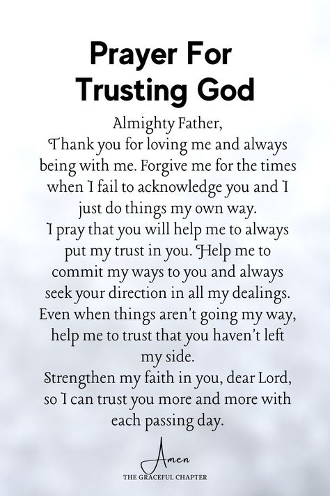 Prayers For Trusting God, Prayer To Trust God, Prayer For God's Will To Be Done, Prayer For Trust In The Lord, Prayers For Trusting Gods Plan, Prayer For Success In Life, Prayer For Faith In God, Prayer For Consistency, How To Trust God