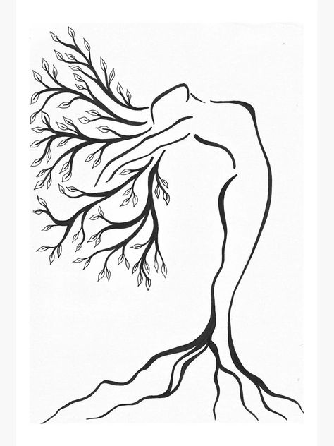 "Daphne" Art Board Print for Sale by Timeah Logie | Redbubble Woman Shape Drawing, Fine Line Art Drawings Simple, Womens Silhouette Drawing, Traceable Drawings To Paint, Woman Silhouette Painting, Silhouette Art Ideas, Female Artwork Illustrations, Minimalist Art Drawing, Female Silhouette Art