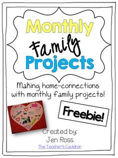 Monthly Family Projects - crafts and writing extensions for teach month. Try February for free! January Family Project, Super Bowl Day, Happy Super Bowl, Family Activities Preschool, Preschool Family, Family Involvement, Family Literacy, Family Projects, Parent Involvement