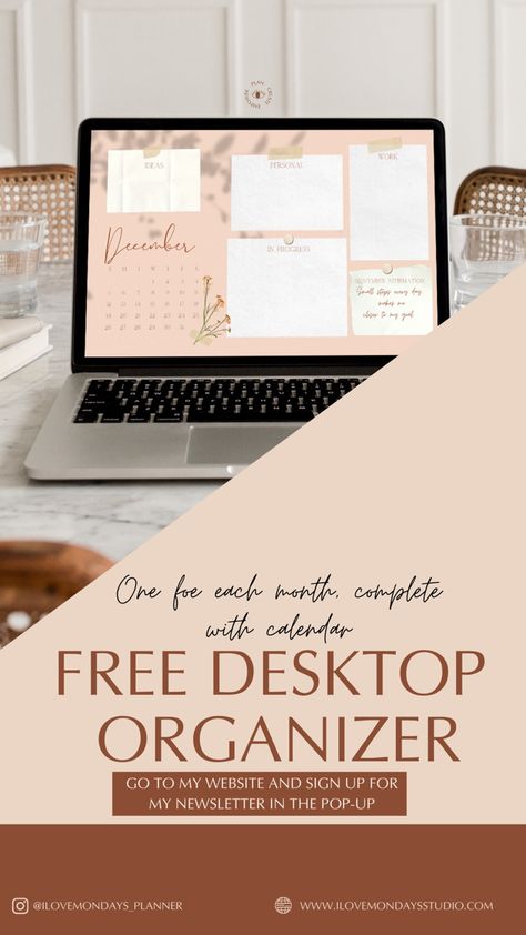 Desktop Organizer Laptop Wallpaper Organizer Free, Free Desktop Organizer Wallpaper, Windows Desktop Organization, Work Desktop Wallpaper, Desktop Organizer Wallpaper, Organizer Wallpaper, I Love Mondays, Wallpaper Organizer, Old Home Remodel