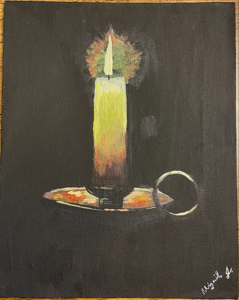 Acrylic painting, candlestick and holder Crows, Painting Art, Acrylic Painting, Art Painting, Candles, Art