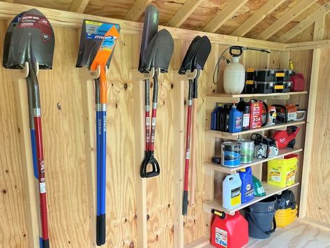 Max Shed Storage Kit Shed Storage, Yard Tool Rack, Garden Tool Storage, Shed Organization, Shed Shelving, Shed Shelf, - Etsy Organize Shed Ideas, Garden Tool Organization Ideas, Small Shed Organization Ideas, Shed Shelving Ideas, Shed Storage Shelves, Garden Shed Organization, Yard Tool Storage Ideas, Yard Tool Rack, Garden Shed Storage