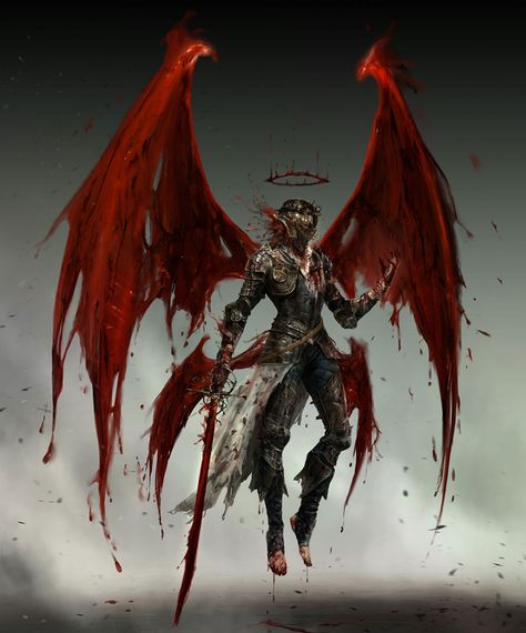 Pieta Blood Art - Lords of the Fallen Art Gallery Fallen Angel Dnd Art, Dnd Archdevil Art, The Lords Of The Fallen Art, Angel Demon Art, Demon Art Drawing, Demon Of Hatred, Fantasy Demon Art, Dnd Devil, The Lords Of The Fallen