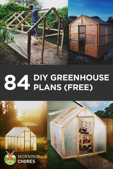 122 DIY Greenhouse Plans You Can Build This Weekend (Free) Greenhouse Plans Free, Diy Greenhouse Plans, Build A Greenhouse, Home Greenhouse, Greenhouse Ideas, Backyard Greenhouse, Small Greenhouse, Greenhouse Plans, Aquaponics System