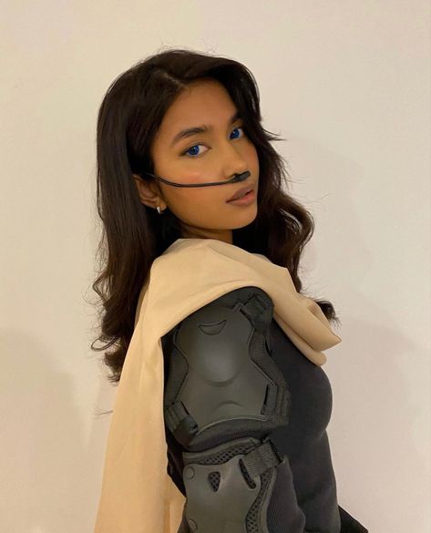 Dune costume that would amaze Timothée Chalamet, Zendaya costume Chani, female warrior, Sci-fi, Halloween, spooky Halloween costumes, Halloween outfit, costume, Sexy Halloween costumes, Style for Halloween, ICONIC Halloween costume, spooky season, science fiction, Zendaya Costume, Comicon Costume Women, Zendaya Halloween, Mj Cosplay, Female Warrior Costume, Zendaya Mj, Mishti Rahman, Comicon Costume, 2 Halloween Costumes