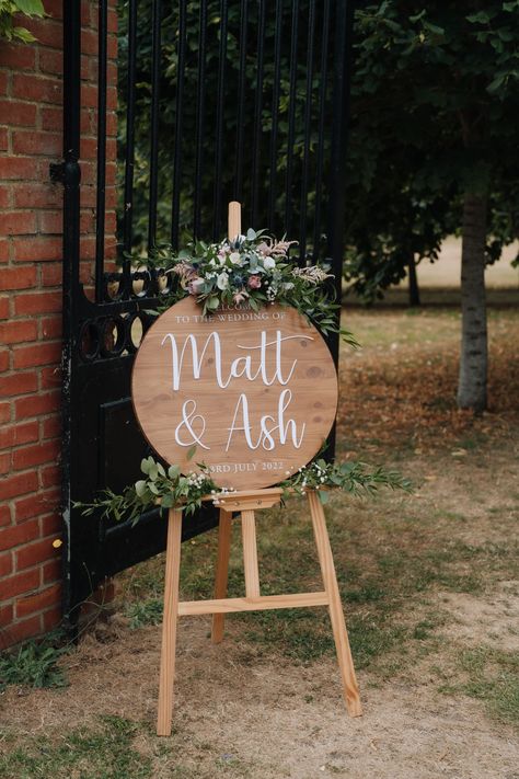 Round wooden wedding welcome sign Engagement Signage, Signage Board, Wedding Welcome Board, Welcome Board, Rustic Luxe, Welcome Boards, Wooden Wedding Signs, Wooden Welcome Signs, Acrylic Letters