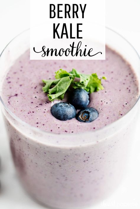 Blueberry Kale Smoothie, Banana Kale Smoothie, Kale Smoothie Recipes, Desayuno Keto, Blueberry Smoothie, Kale Smoothie, Smoothie Detox, Berries Recipes, Vegan Keto