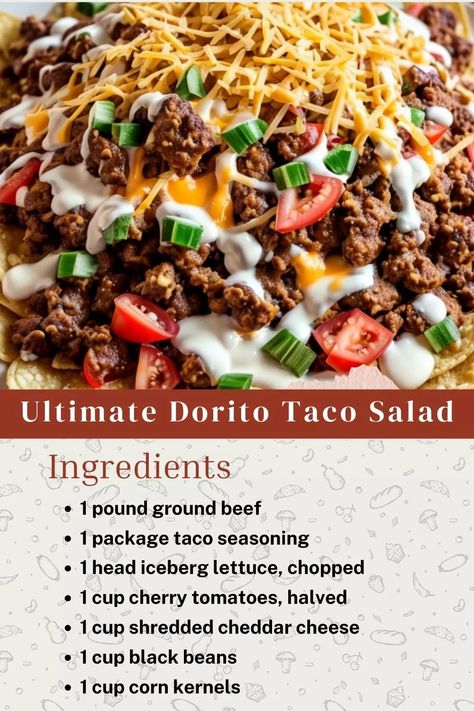 Search Results for “Ultimate Dorito Taco Salad” – 99easyrecipes Ground Beef Stew Recipes, Dorito Taco Salad, Dorito Taco Salad Recipe, Mexican Recipies, Dorito Taco, Taco Salad Ingredients, Ground Beef Stews, Meatball Casserole, Bowl Party Food