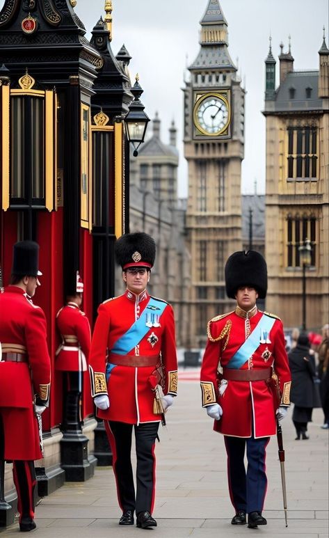 Orc Cowboy, British Royal Guard, Kings Guard, British Guard, Royal Horse Guards, Igcse Art, Two Soldiers, Coldstream Guards, Grenadier Guards