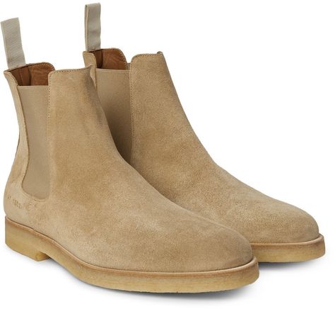 Common Projects - Suede Chelsea Boots Common Projects Chelsea Boots, Mens Suede Boots, Gq Mens Style, Understated Style, Stylish Men Casual, Suede Chelsea Boots, Men Suede, Mens Boots Fashion, Mens Leather Boots