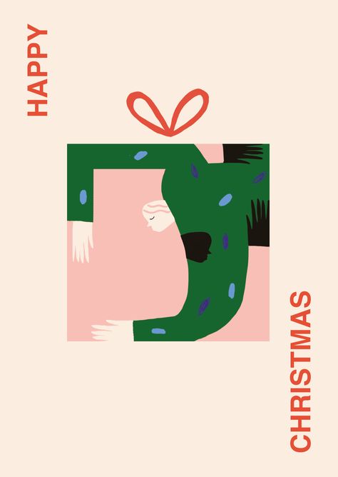 Happy Christmas Illustration, Merry Christmas Illustration Design, Christmas Cards Graphic Design, Christmas Card Illustration Design, Box Illustration Design, Christmas Cards Design Graphics, Christmas Card Graphic Design, Merry Christmas Graphic Design, Happy Holidays Illustration