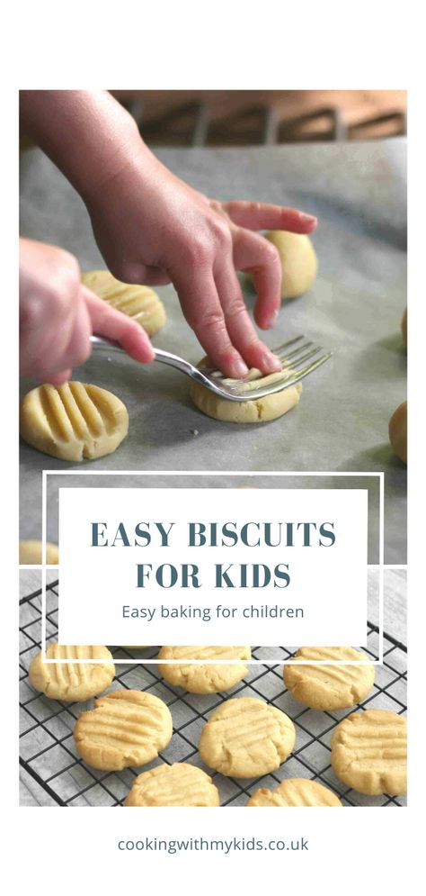 Fork Biscuits Recipe, Easy Baking Recipes For Preschool, Easy Healthy Biscuit Recipe, Simple Recipe For Kids, Baking Recipes With Basic Ingredients, Quick And Easy Baking Recipes Simple, Quick Simple Baking Recipes, Simple Biscuits Recipe, Easy Recipes For Preschoolers To Make