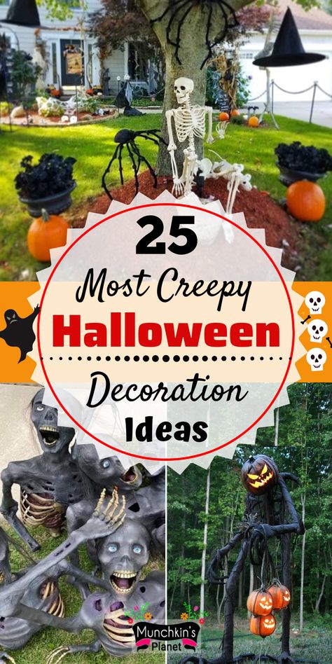 Most Creepy Halloween Decoration For Front Yard Simple Halloween Decorations, Halloween Decorations Indoor Scary, Outside Halloween Decorations, Scary Halloween Decorations Outdoor, Haunted House Diy, Scary Halloween Decorations Diy, Halloween Decorations Ideas, Halloween Diy Outdoor, Halloween Outside