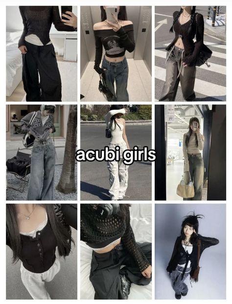 K Streetwear, Acubi Fit Ideas, Acubi Black Outfits, Easy Acubi Outfits, Different Aesthetic Outfits Names, Light Acubi Fashion, Acubi Fashion Guide, Acubi Outfit Ideas For School, Acubi Outfits Korean