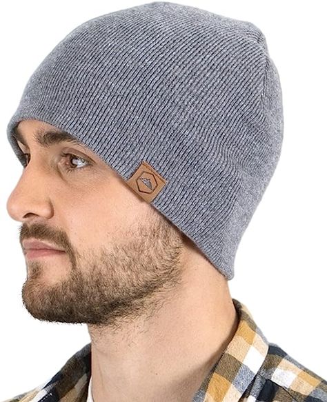 Amazon.com: Knit Beanie Winter Hats for Men and Women - Toboggan Cap for Cold Weather - Warm, Soft & Stretchy Daily Ribbed Acrylic Stocking Hat - Lightweight & Stylish Ski, Skate & Snow Caps Dark Gray : Clothing, Shoes & Jewelry Womens Beanie Hats, Beanie Fits, Woolen Cap, Stocking Hat, Red Plaid Flannel, Beanie Hats For Women, Stocking Cap, Winter Hats For Men, Mens Beanie