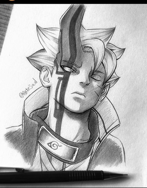 Boruto Drawing Pencil, Boruto Sketch, Sasuke Drawing, Naruto Episodes, Anime Drawing Sketches, Naruto Sketch Drawing, Naruto Sketch, Best Anime Drawings, Anime Boy Sketch