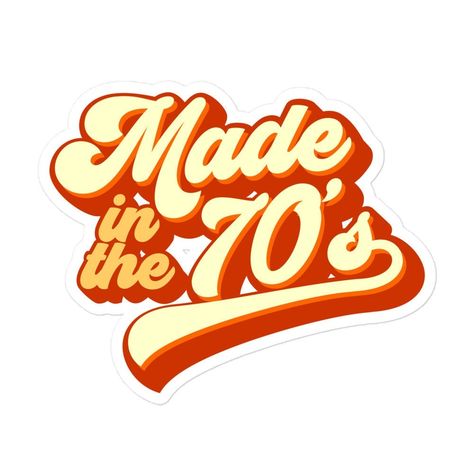 Wow picks! Made in the 70's Retro Vinyl stickers at $4.00 Choose your wows. 🐕 #MalaiseEra #disco #1970s #retro #vintage #70s #groovy #soul #seventies #1972 Made In The 70s, 70s Stickers, Disco Logo, Disco 1970s, 70s Logo, Playlist Covers Photos, 70s Aesthetic, Retro Logos, Playlist Covers