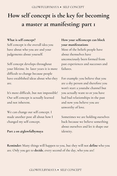 How To Improve Self Concept, New Self Concept, Change Self Concept, How To Work On Self Concept, How To Change Self Concept, Self Concept Journal, Self Concept Worksheets, Self Concept Manifesting, Self Concept Work