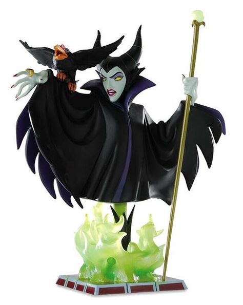 When Maleficent shows up with Diablo on her shoulder, that's the time to find the next exit! MALEFICENT & DIABLO "GRAND JESTER" BUST (from Walt Disney's "Sleeping Beauty") Wonder Woman Shazam, Jessica Rabbit Roger Rabbit, Glen Orbik, Elongated Man, James Coleman, Tim Burton Batman, Superman Batman Wonder Woman, Vintage Animation, Disney Traditions