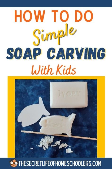 Simple Soap Carving, Whittling For Kids, Soap Carving Patterns, Diy Soap Carving, Soap Sculpture, Simple Soap, Whittling Projects, January Crafts, Ivory Soap